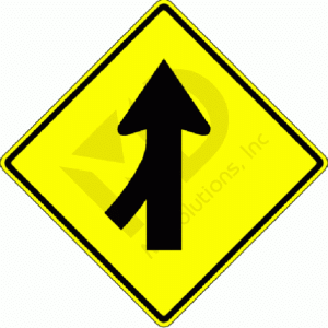 W4-1 Left Merge Sign