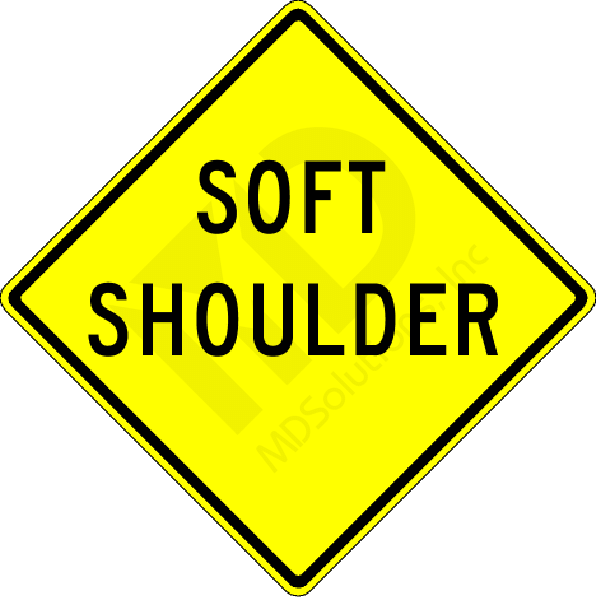 W8-4 Soft Shoulder Sign