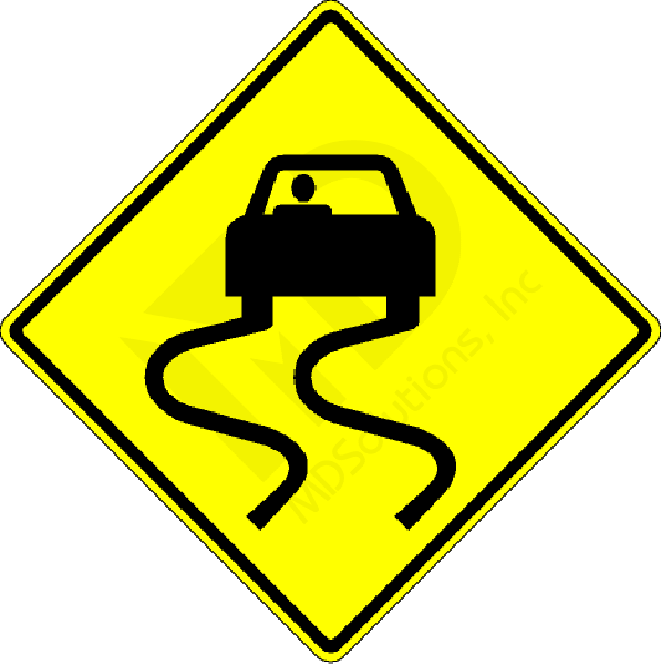 W8-5 Slippery When Wet Sign