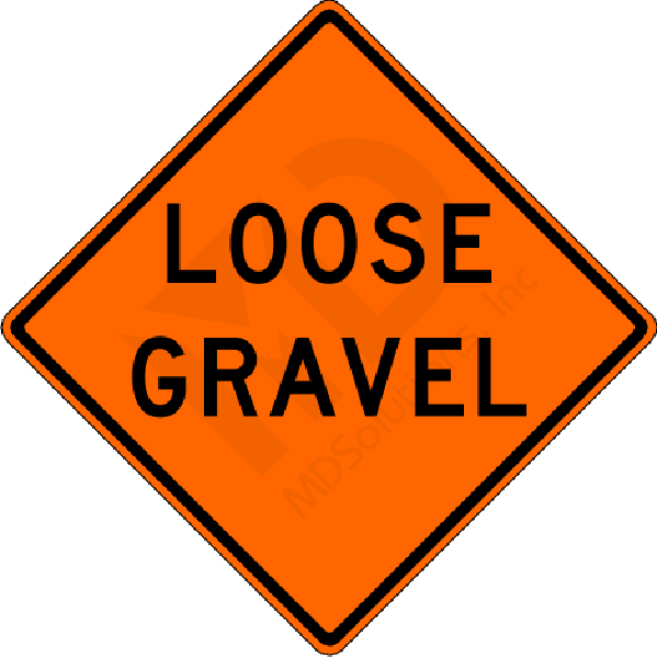 W8-7 Loose Gravel Sign