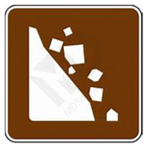 Rs-008 Falling Rocks (Symbol) Sign