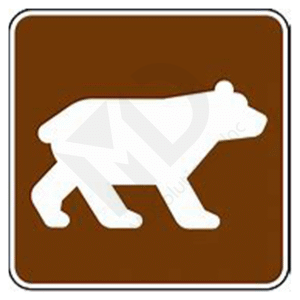Rs-012 Bear Viewing Area (Symbol) Sign