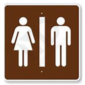 Rs-022 Restrooms (Symbol) Sign