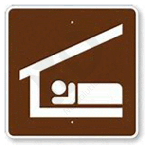 Rs-037 Sleeping Shelter (Symbol) Sign
