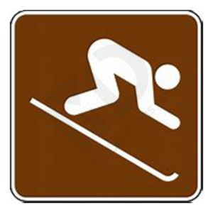Rs-047 Downhill Skiing (Symbol) Sign
