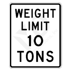 R12-1 Weight Limit Sign