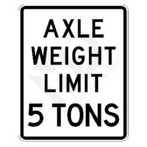R12-2 Axle Weight Limit Sign