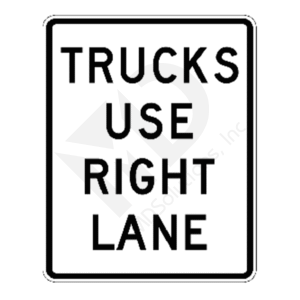 R4-5 Trucks Use Right Lane Sign