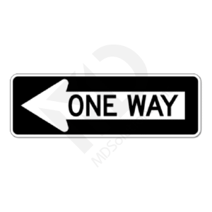 R6-1l One Way Left (arrow) Sign