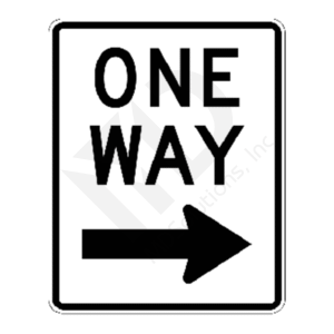 R6-2r One Way Right Sign